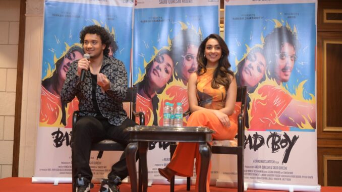Namashi Chakraborty and Amrin reach Delhi to promote their upcoming film, Bad Boy