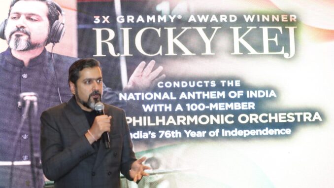 Ricky Kej Performs rendition of National Anthem of India In Delhi